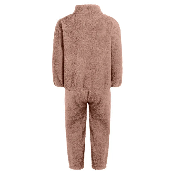 Unisex Kids Pajama Bottoms Outfit Winter Set Coral Fleece Costume Tops Casuai