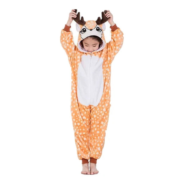 One-Piece Kid's Animal Pajamas Bathrobe Halloween Cosplay Costume Sleepwear