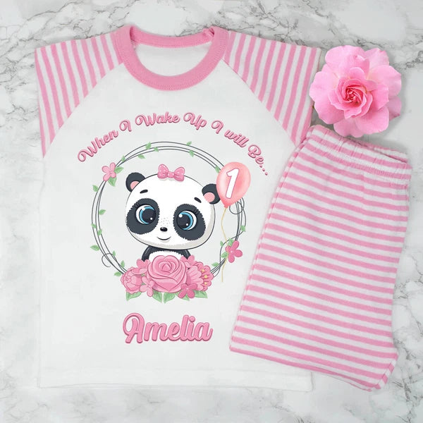 Personalised Girls when i wake up i will be 1...2...3.... Pyjamas Very Cute