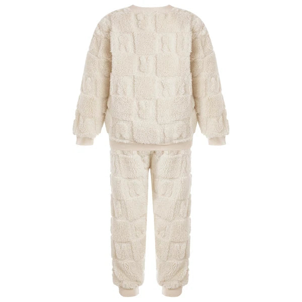 Kids Girls Loungewear Casual Outfits With Pants Pajamas Set Plaid Sleepwear