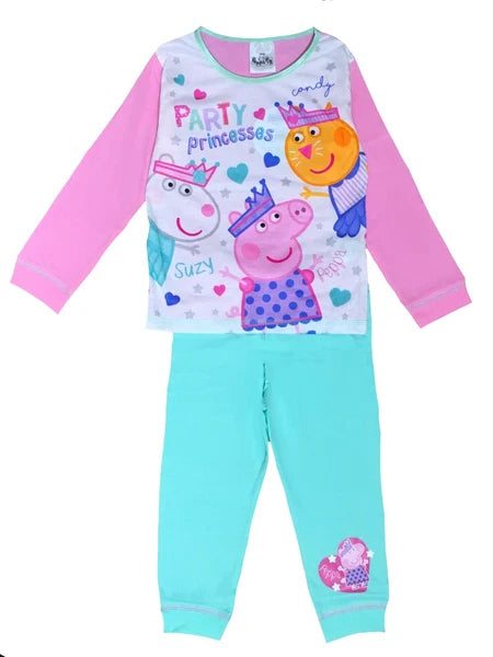 Girls Peppa Pig Toddler / Younger Pyjama Set Pink Size 18m- 5 Years Long Sleeved