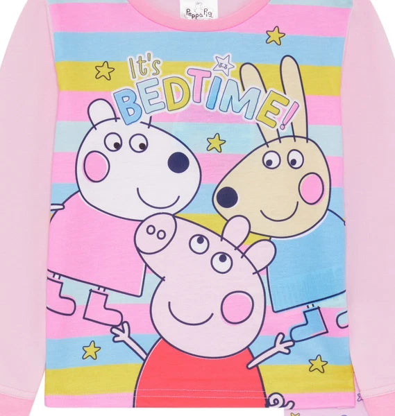 Girls Peppa Pig Toddler / Younger Pyjama Set Pink Size 18m- 5 Years Long Sleeved