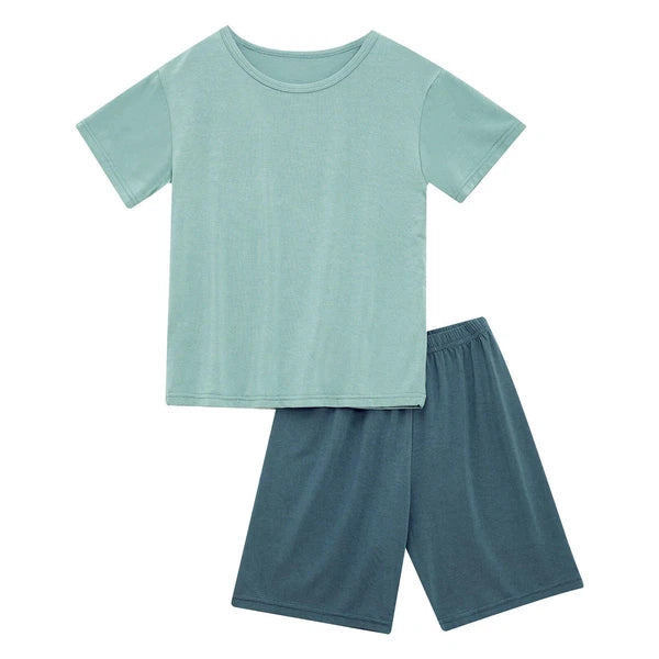 Kids Boys Girls Underwear T-shirt Pajama Set With Pants Nightwear Winter Tops