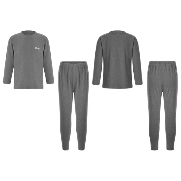 Kids Boys Girls Tees Elastic Top Pajamas Sleepwear Letter Print Set Thermal