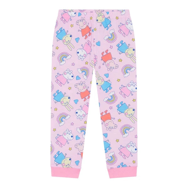 Girls Peppa Pig Toddler / Younger Pyjama Set Pink Size 18m- 5 Years Long Sleeved