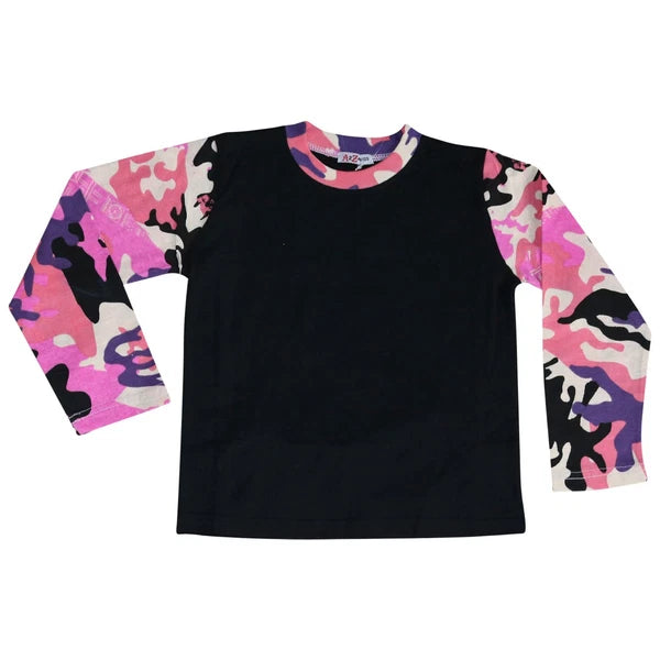 Kids Boys Girls Pjs Contrast Camouflage Plain Stylish Pyjamas Set 2-13 Years