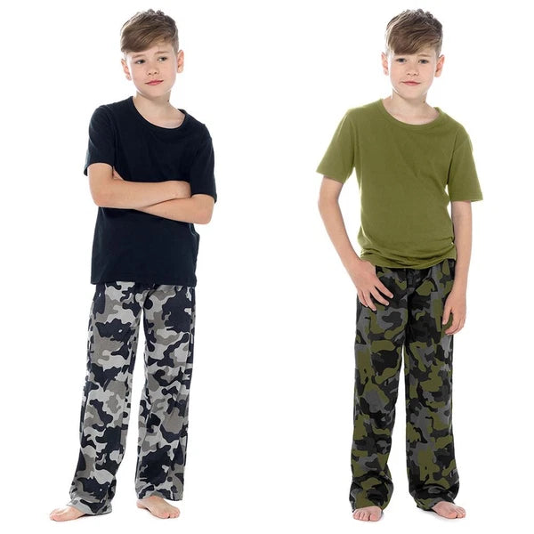 Boys/Kids Camouflage Pyjamas Short Sleeve Camo Pyjama Set Age 7-13 Years