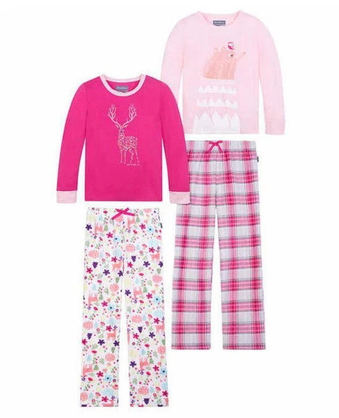 NEW! GIRLS EDDIE BAUER 4 PIECE PAJAMA SET! ADVENTURE AWAITS SERIES! VARIETY