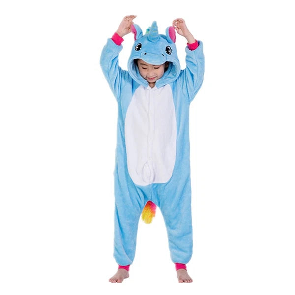 One-Piece Kid's Animal Pajamas Bathrobe Halloween Cosplay Costume Sleepwear