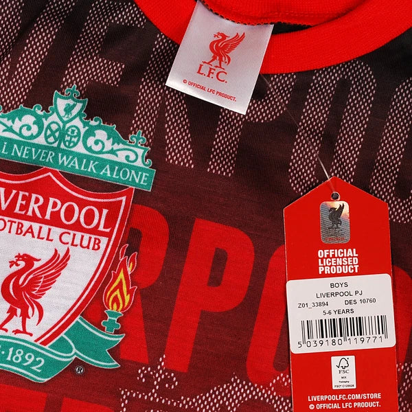 Boys Liverpool Pyjamas  LFC  Age 3 4 5 6 7 8 9 10 11 12 13 Years