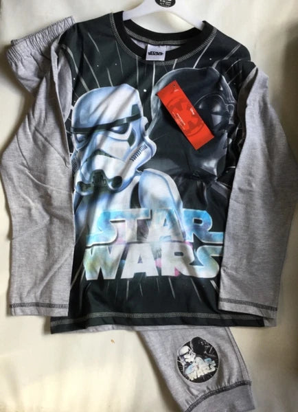 Boys Long Sleeved / Long Legged Pyjamas with Darth Vader, BB8 or Storm Trooper