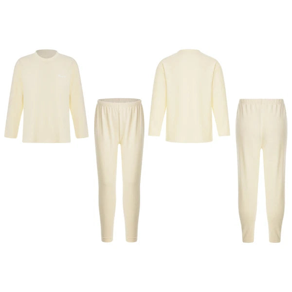 Kids Boys Girls Tees Elastic Top Pajamas Sleepwear Letter Print Set Thermal