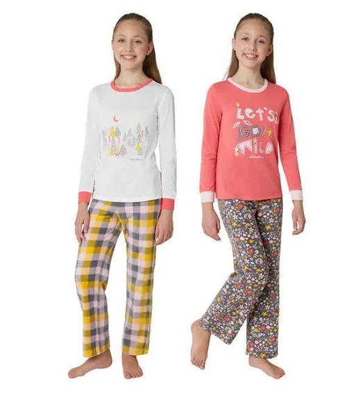 NEW! GIRLS EDDIE BAUER 4 PIECE PAJAMA SET! ADVENTURE AWAITS SERIES! VARIETY