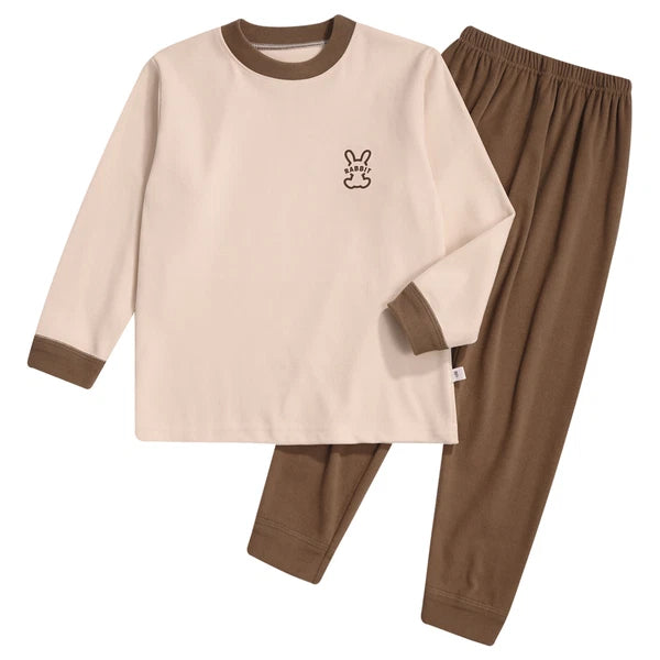 Kids Loungewear Crewneck Sleepwear Tops Pajama Set Casual Underwear T-shirt