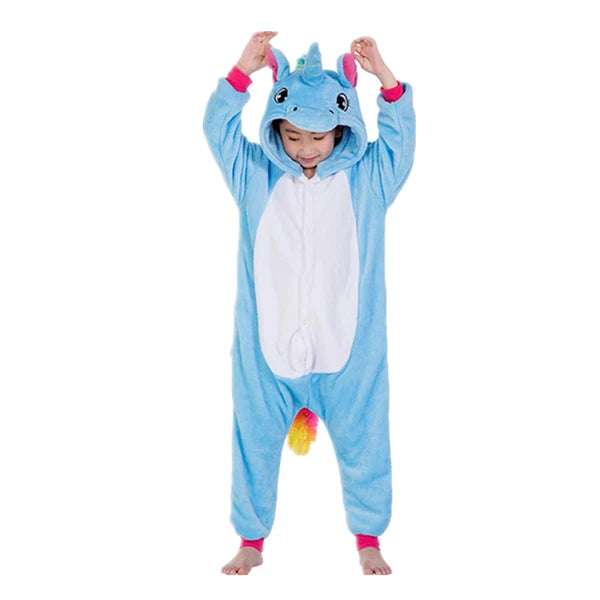 One-Piece Kid's Animal Pajamas Bathrobe Halloween Cosplay Costume Sleepwear