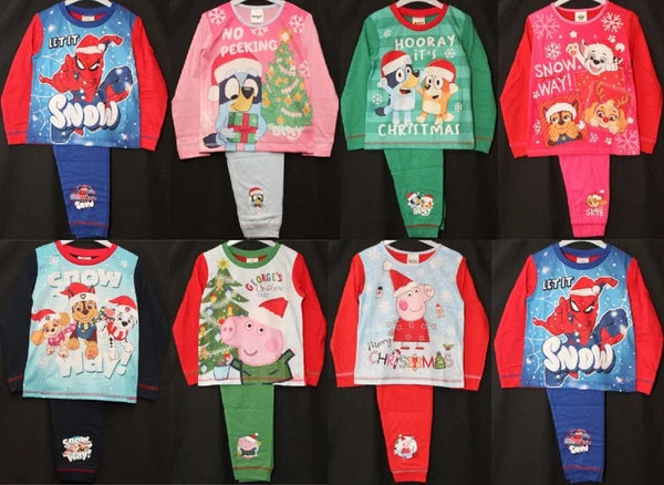 Kids/ Boys/ Girls CHRISTMAS Pyjamas / Xmas CHARACTER PJs Sizes 18 Months-5 Years