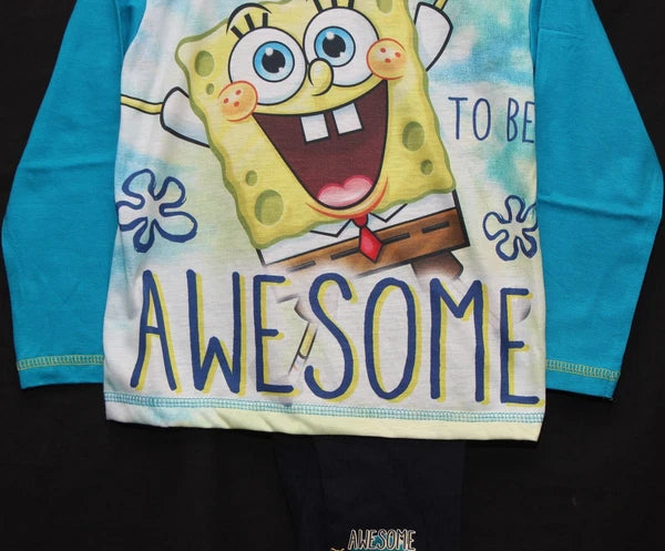 Boy's SPONGEBOB SQUAREPANTS Pyjamas / Long-Sleeved PJs - Sizes 4-10 Years