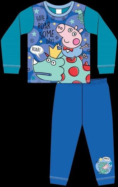 GEORGE PIG Boy's Pyjamas /PEPPA PIG Long-Sleeved PJs Sizes 18 months-5 years