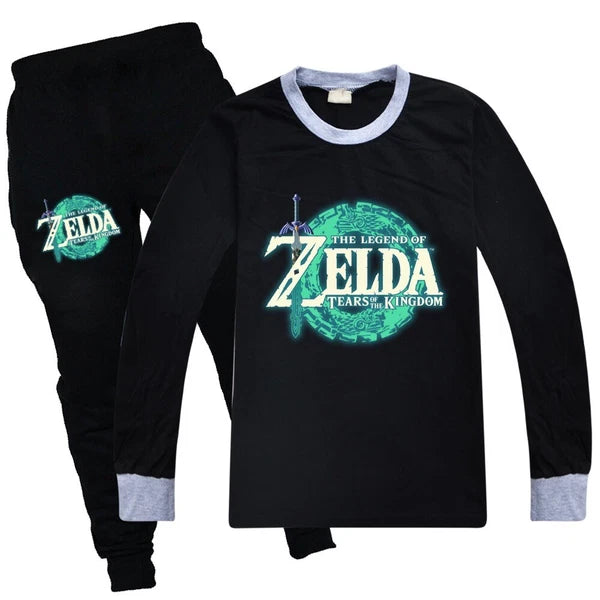 Children's Legend of Zelda Kingdom Tears T-shirt Top+Pants Pajama Set Gift