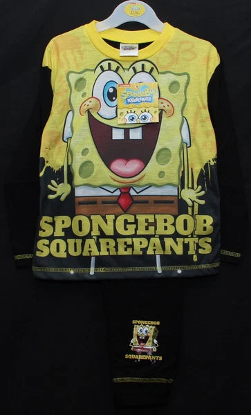 Boy's SPONGEBOB SQUAREPANTS Pyjamas / Long-Sleeved PJs - Sizes 4-10 Years