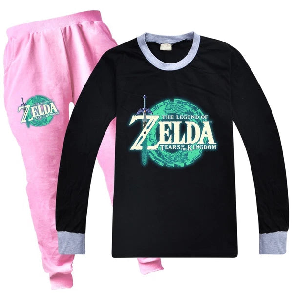 Children's Legend of Zelda Kingdom Tears T-shirt Top+Pants Pajama Set Gift