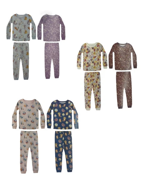 Member's Mark Toddler & Girls 4-Pc Organic Cotton Pajama Set Choose sz & type