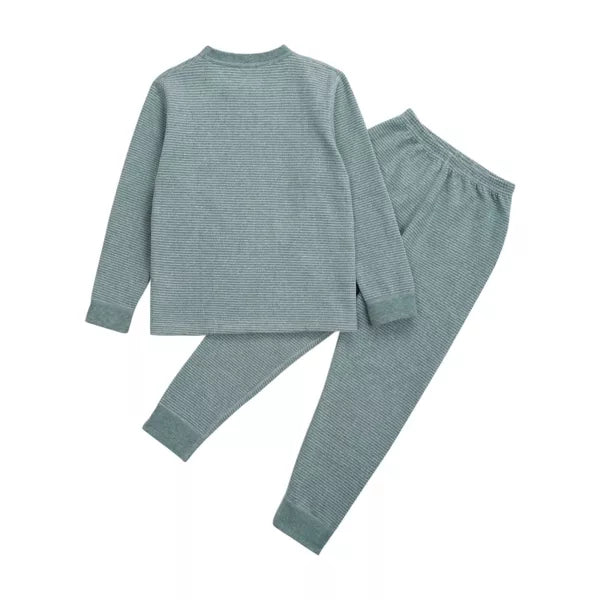 Kids Boys Girls Underwear T-shirt Pajama Set With Pants Nightwear Winter Tops