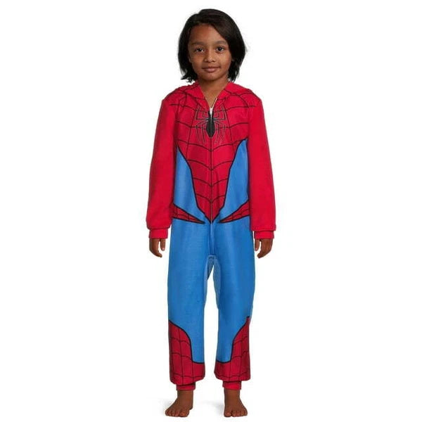 Licensed Boy's One-Piece Full-Zip Hooded Blanket Pajama Sleepwear Sleeper: 4-16