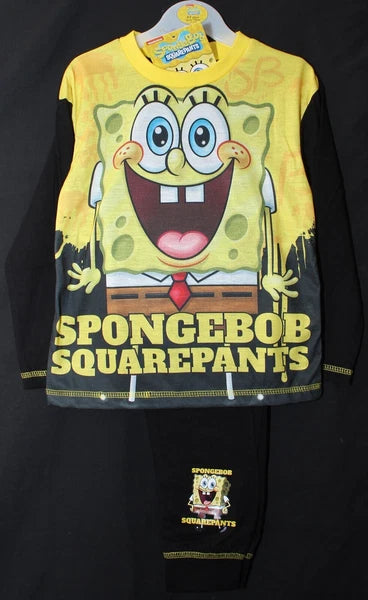 Boy's SPONGEBOB SQUAREPANTS Pyjamas / Long-Sleeved PJs - Sizes 4-10 Years