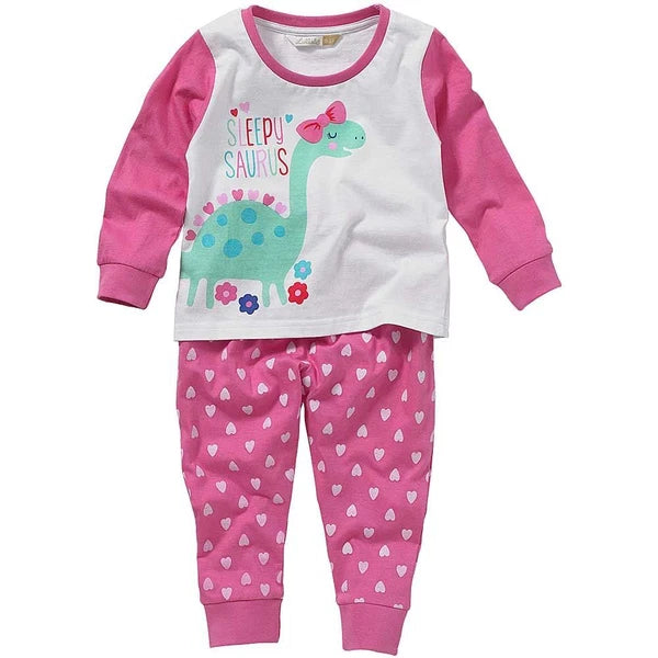 Toddler Girls Long Pyjamas Elephant Kitten Bunny Rabbit Dog Dream Snuggle 6-23 m