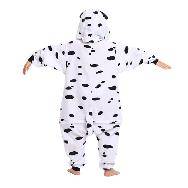 Kids Dalmatian Costumes One-piece Pyjamas Christmas Dog Cosplay Pajama Homewear