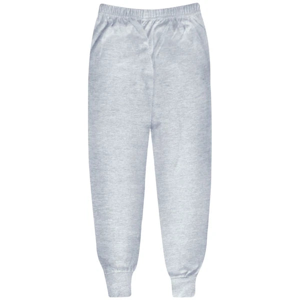 Kids Boys Girls Pjs Contrast Grey Color Plain Stylish Pyjamas Set Age 2-13 Years