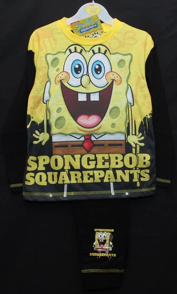 Boy's SPONGEBOB SQUAREPANTS Pyjamas / Long-Sleeved PJs - Sizes 4-10 Years