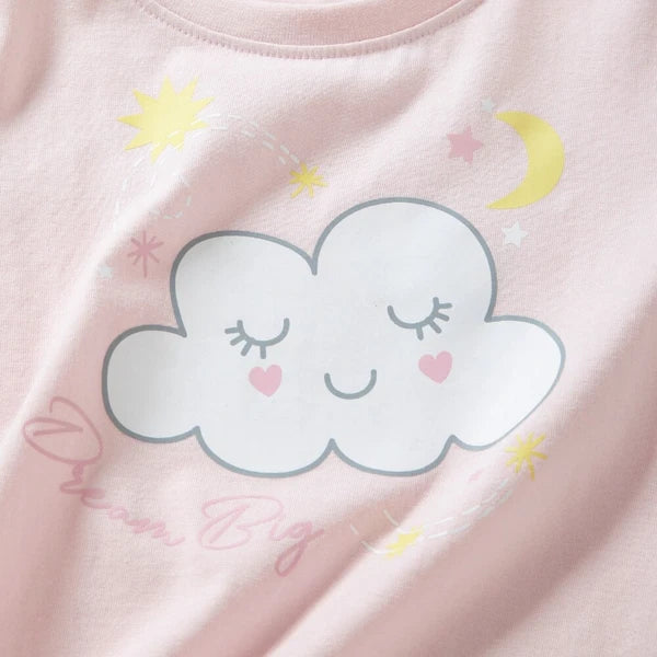 Toddler Girls Long Pyjamas Elephant Kitten Bunny Rabbit Dog Dream Snuggle 6-23 m