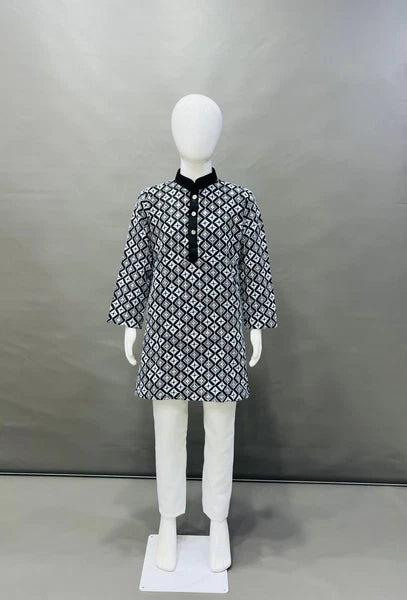 Kids Kurta Pajama Set Wedding Party Sequins Kurta Pyjama Traditional Silk Kurtas