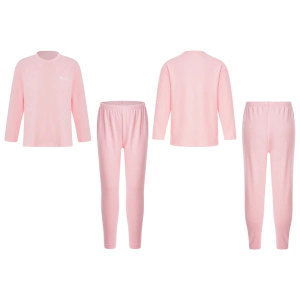 Kids Boys Girls Tees Elastic Top Pajamas Sleepwear Letter Print Set Thermal