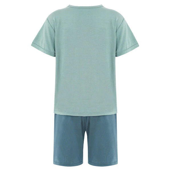 Kids Boys Girls Underwear T-shirt Pajama Set With Pants Nightwear Winter Tops