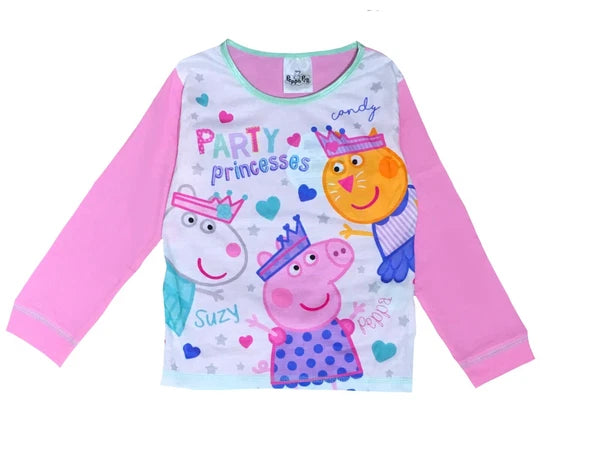 Girls Peppa Pig Toddler / Younger Pyjama Set Pink Size 18m- 5 Years Long Sleeved