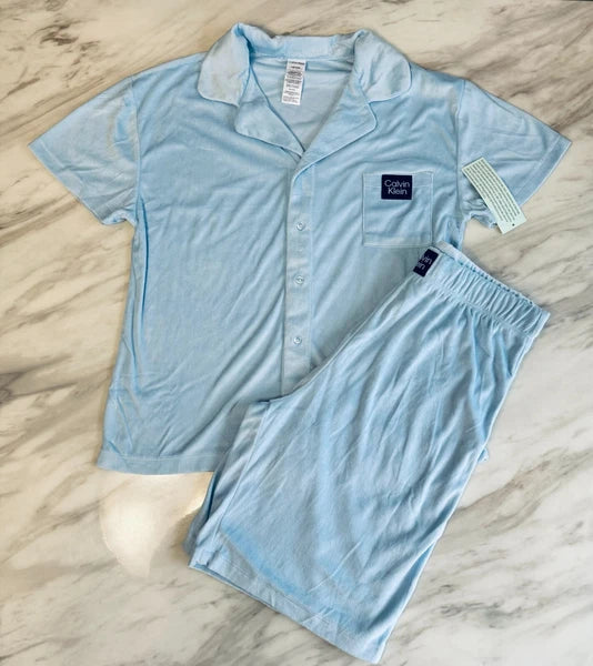 Calvin Klein Ck Youth 3 Piece Sleepwear Pajama SET Blue Green Pink BOY GIRLS NEW