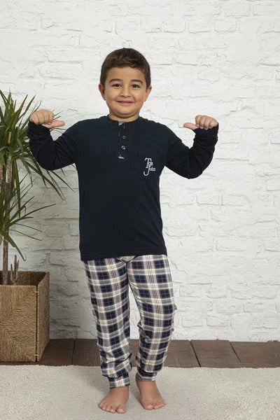 Boys Pajamas Cotton Set Two Piece Pajamas Home Suit Sleepwear-