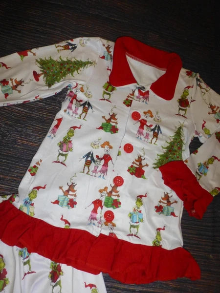 NEW Boutique Grinch Stole Christmas Girls Boys Pajamas