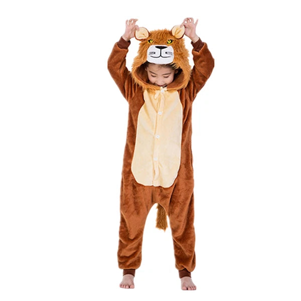 One-Piece Kid's Animal Pajamas Bathrobe Halloween Cosplay Costume Sleepwear