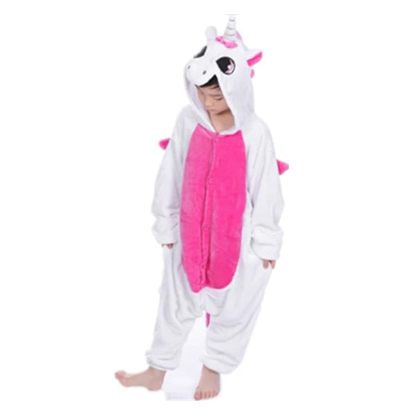 One-Piece Kid's Animal Pajamas Bathrobe Halloween Cosplay Costume Sleepwear