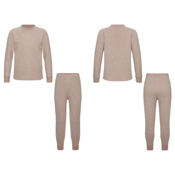 Kids Boys Girls Underwear T-shirt Pajama Set With Pants Nightwear Winter Tops