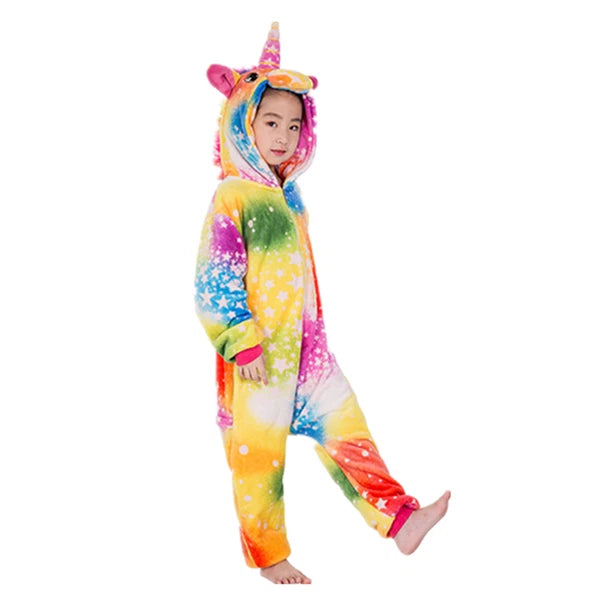 One-Piece Kid's Animal Pajamas Bathrobe Halloween Cosplay Costume Sleepwear