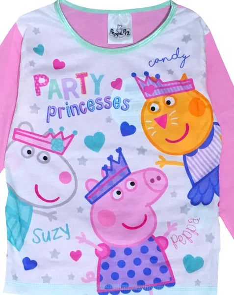 Girls Peppa Pig Toddler / Younger Pyjama Set Pink Size 18m- 5 Years Long Sleeved