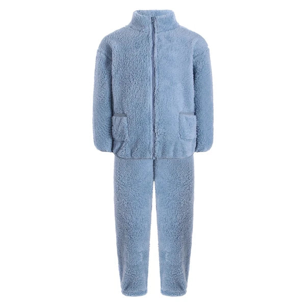 Unisex Kids Pajama Bottoms Outfit Winter Set Coral Fleece Costume Tops Casuai