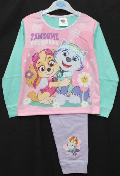 Girls PAW PATROL Pyjamas /Pink SKYE & EVEREST PJs Sizes 18 Months-5 Years