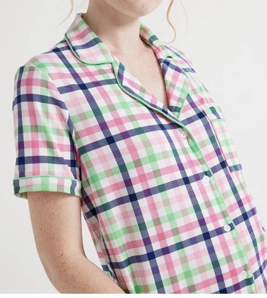 Joyspun Womens Notch Collar & Capri pants Sleep Set, Size S - 3XL