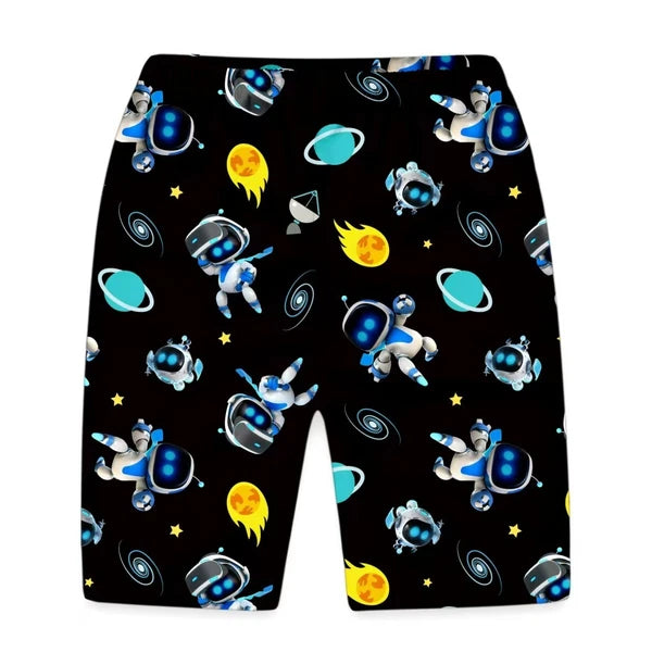 4-10-year-old Astro bot boys' sleepwear set with short sleeved Tshirt and shorts